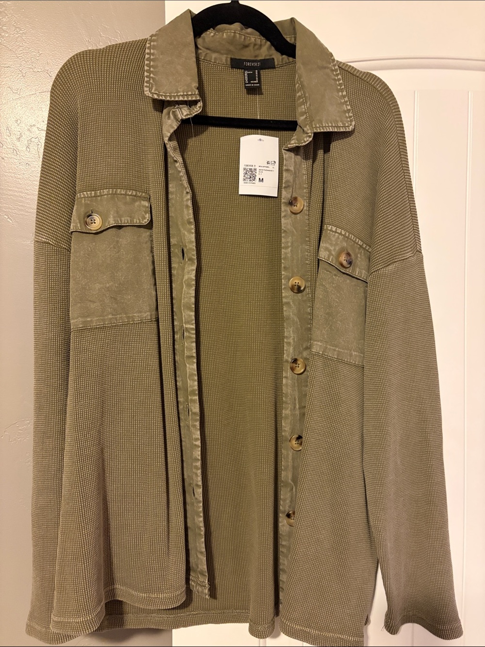 Forever 21 Olive Green Utility Layered Jacket